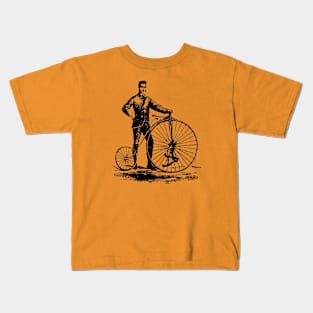 Bicycle-Black-Retro Kids T-Shirt